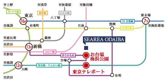 ロケーション 公式 シーリアお台場 賃貸マンション