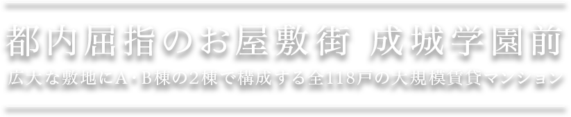 都内屈指のお屋敷街　成城学園前